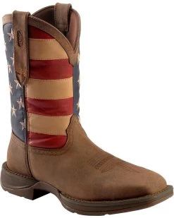 Rebel By Durango Men's Steel Toe American Flag Western Work Boots