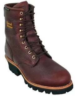 Chippewa Men's Waterproof Insulated 8" Logger Boots - Steel Toe