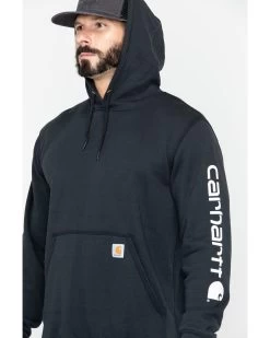 Carhartt Men's Hooded Logo-Sleeve Sweatshirt