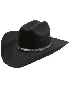 Silverado Silver-tone Inset Hat Band Wool Felt Cowboy Hat