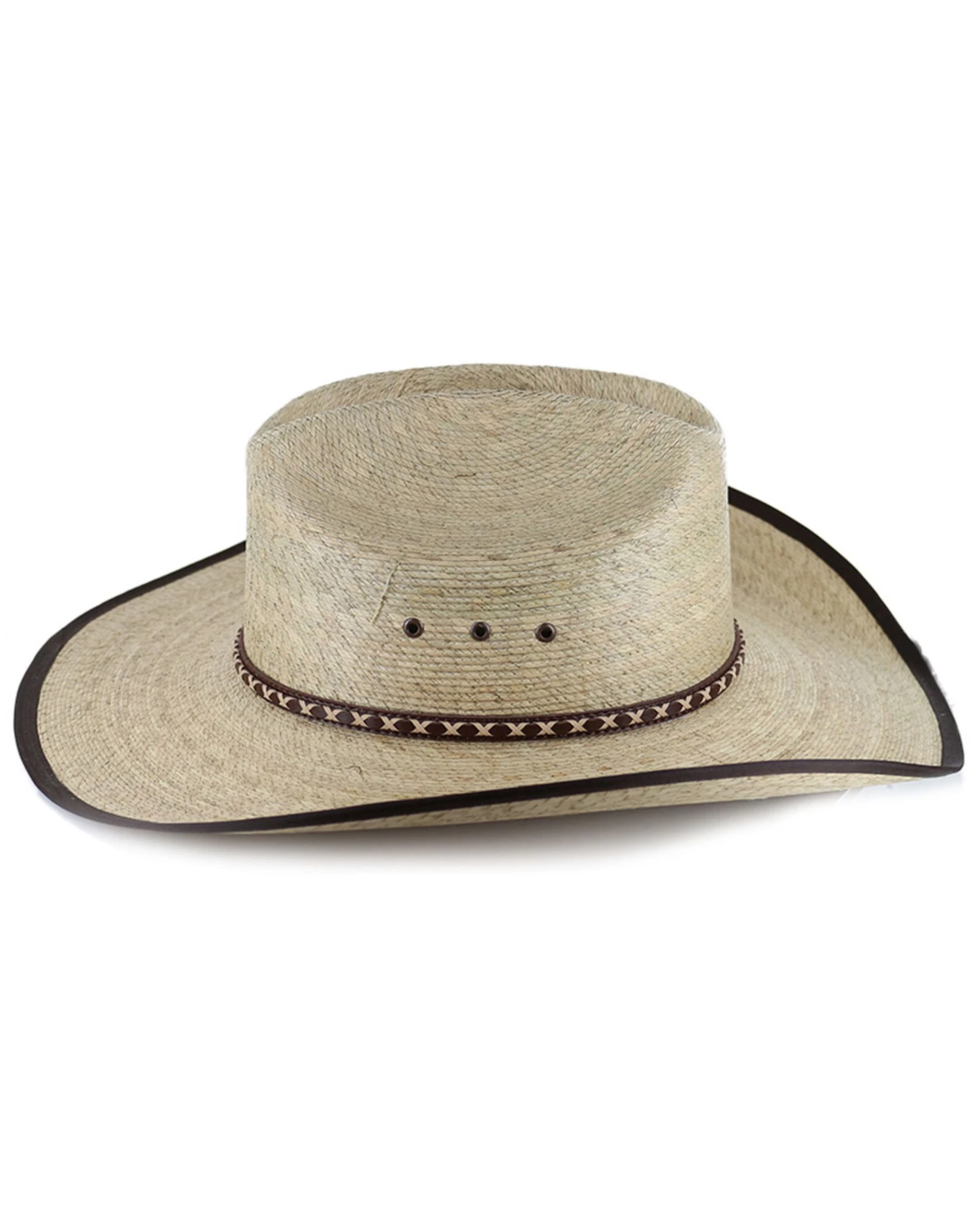 Cody James® Men's Brown Trimmed Straw Hat - Image 2