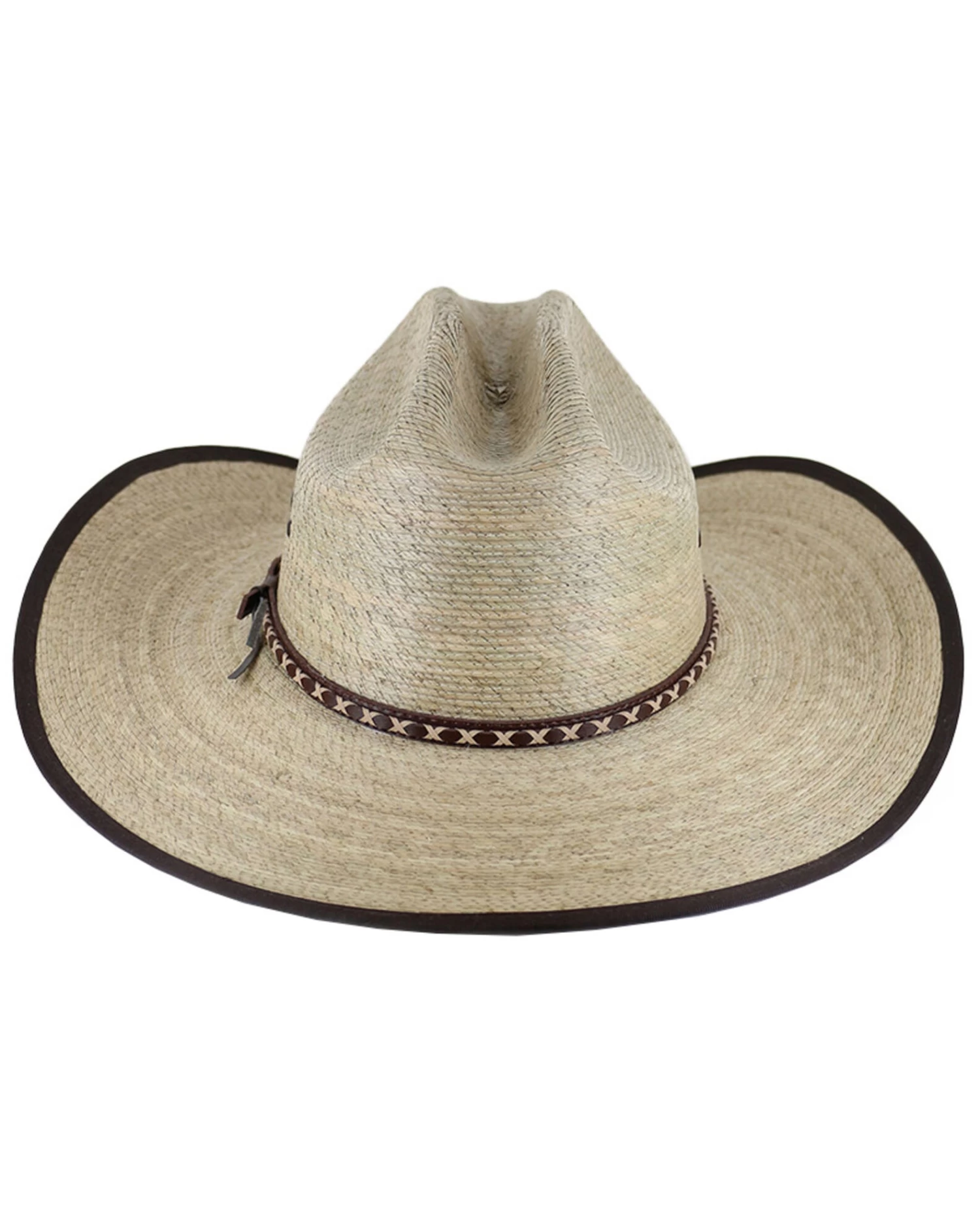 Cody James® Men's Brown Trimmed Straw Hat - Image 3