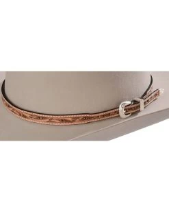 Embossed Leather Hat Band