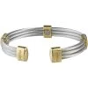 Sabona Men's Trio Cable Stainless Steel & Gold Magnetic Wristband