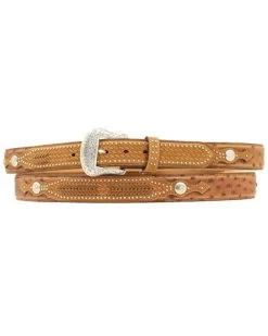 Nocona Men's Ostrich Underlay Western Belt
