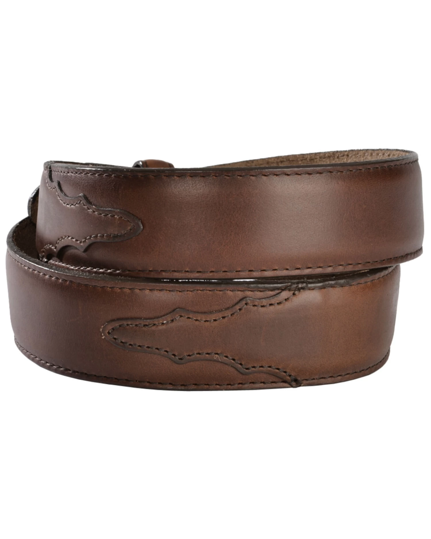 Justin Men's Classics Oiled Brown Western Belt - Image 2