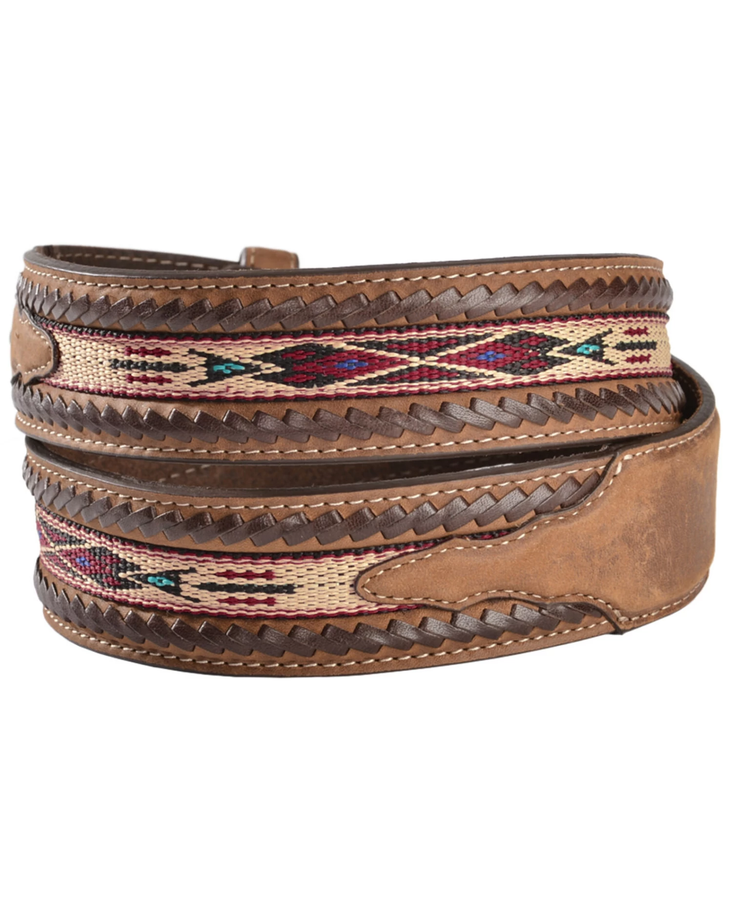 Tony Lama Men's Woven Leather Lace Belt - Image 2