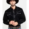 Scully Men's Embroidered Long Sleeve Snap Western Shirt 