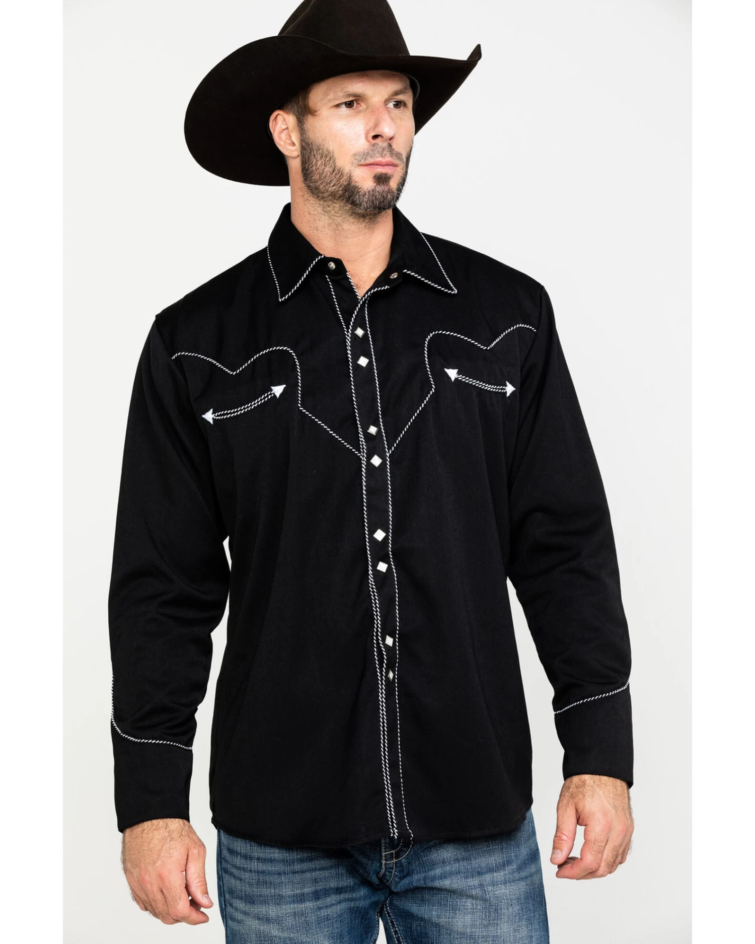 Scully Men's Embroidered Long Sleeve Snap Western Shirt - Image 5