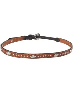 Cody James Silver Studs With Diamond Conchos Hat Band