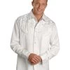 Scully Men's Embroidered Gunfighter Long Sleeve Western Shirt