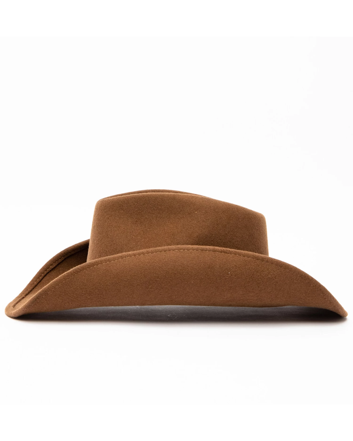 Cody James Men's Fawn Pinch Front Leather Stud Band Wool Hat - Image 2