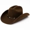 Cody James Men's Cattleman Tooled Star Concho Band Wool Hat 