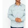 Hawx Men's Twill Pearl Snap Long Sleeve Western Work Shirt - Tall 