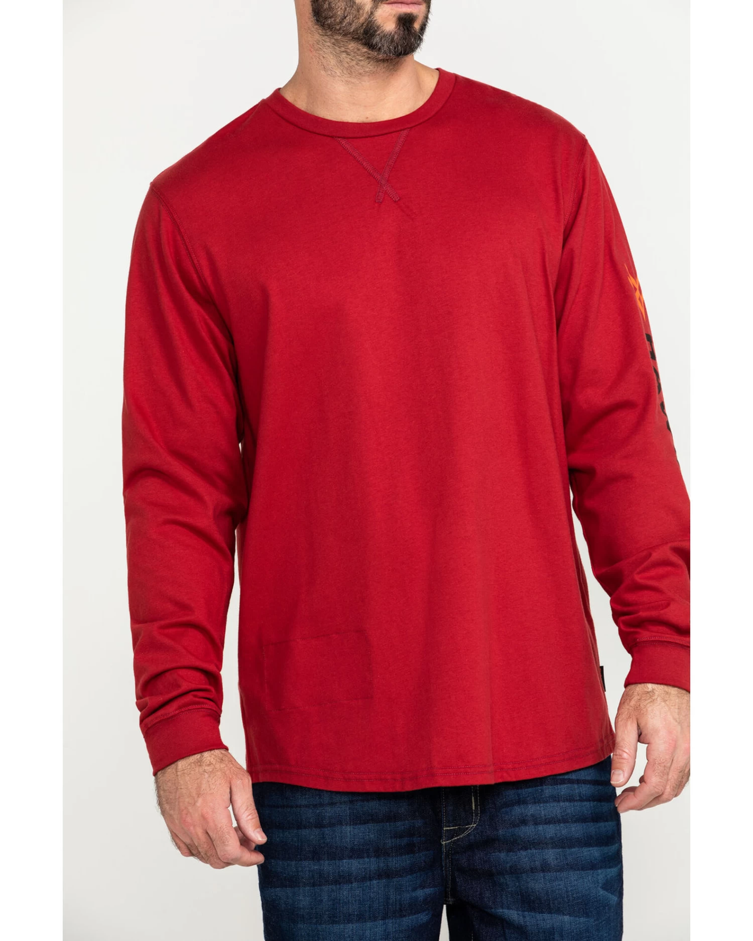 Hawx Men's FR Logo Long Sleeve Work T-Shirt - Tall - Image 4