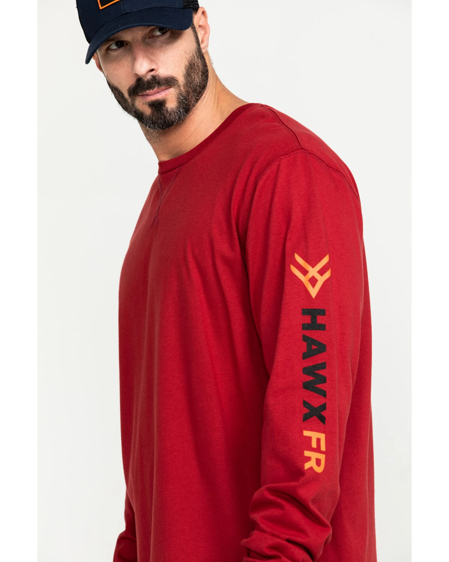 Hawx Men's FR Logo Long Sleeve Work T-Shirt - Tall - Image 5