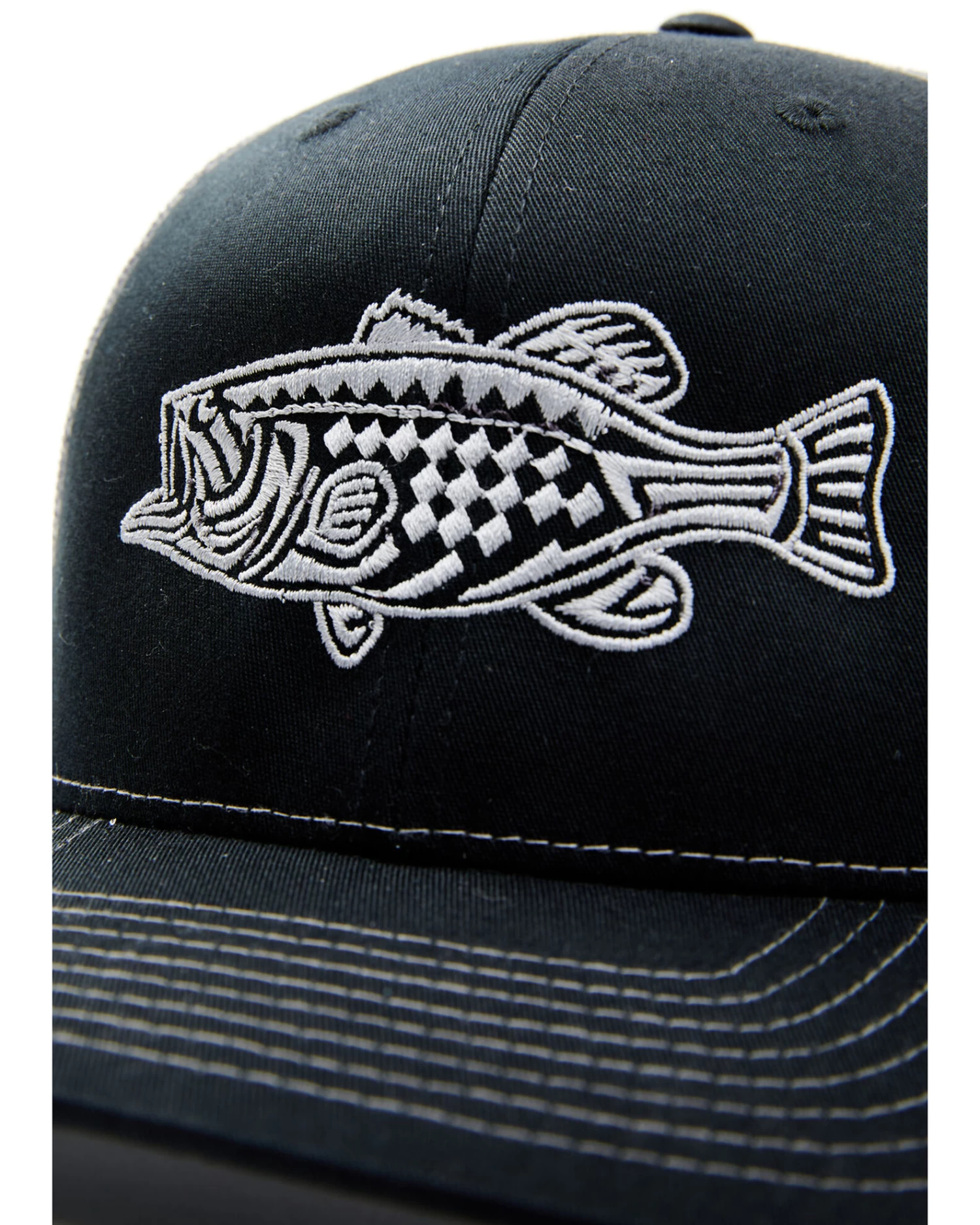 Oil Field Hats Men's Black Tribal Bass Mesh Cap - Image 2