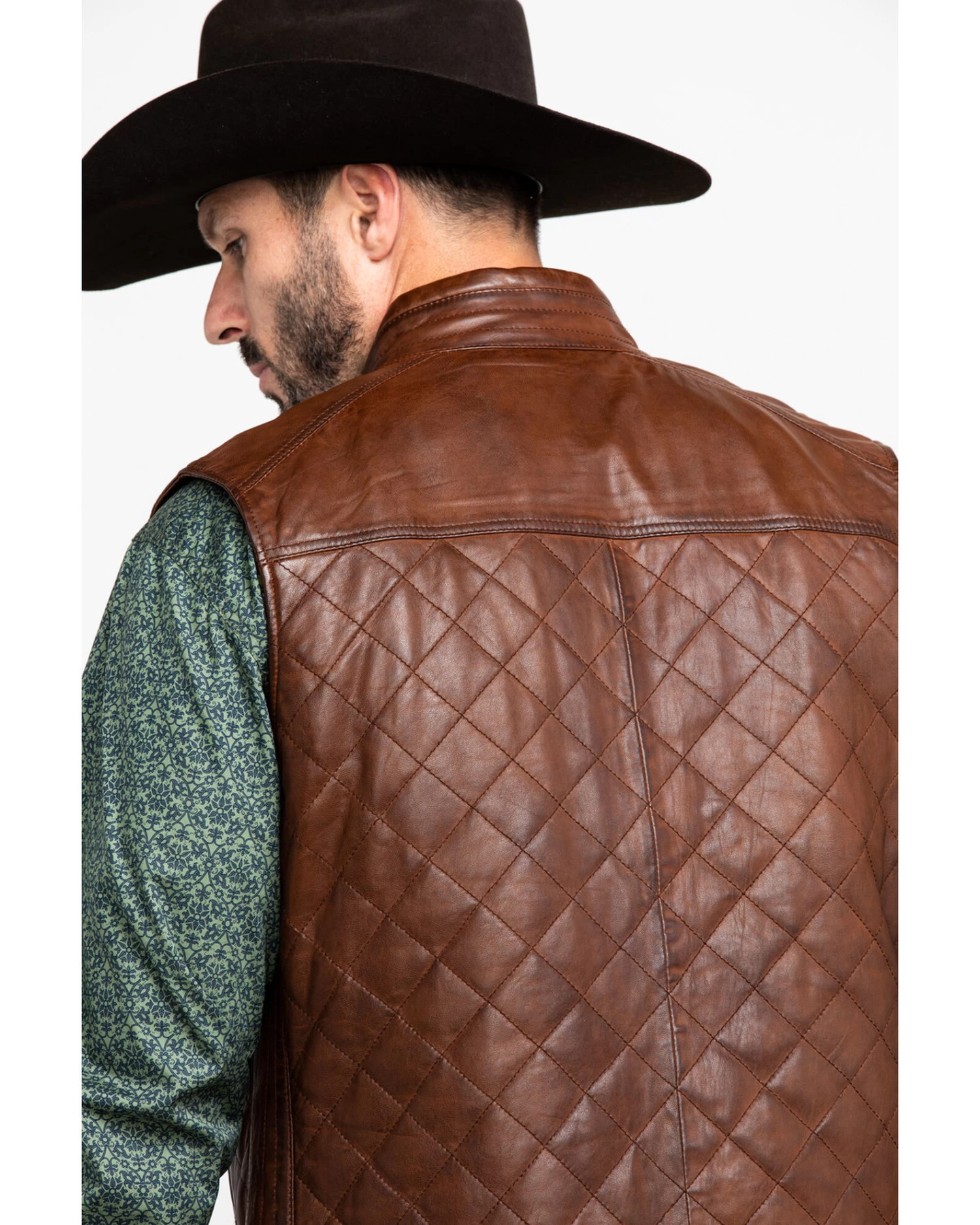Scully Leatherwear Men's Quilted Leather Vest - Image 5
