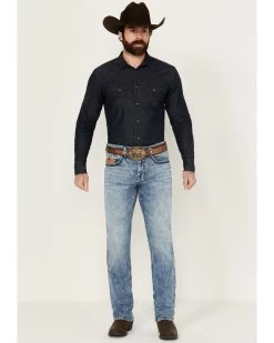 Cody James Core Men's Clover Leaf Light Wash Stretch Slim Straight JeansÂ