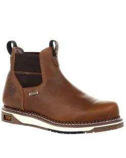 Georgia Boot Men's Waterproof Chelsea Work Boots - Steel Toe