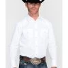 Gibson Trading Co. Men's White Water Long Sleeve Pearl Snap Shirt - Tall