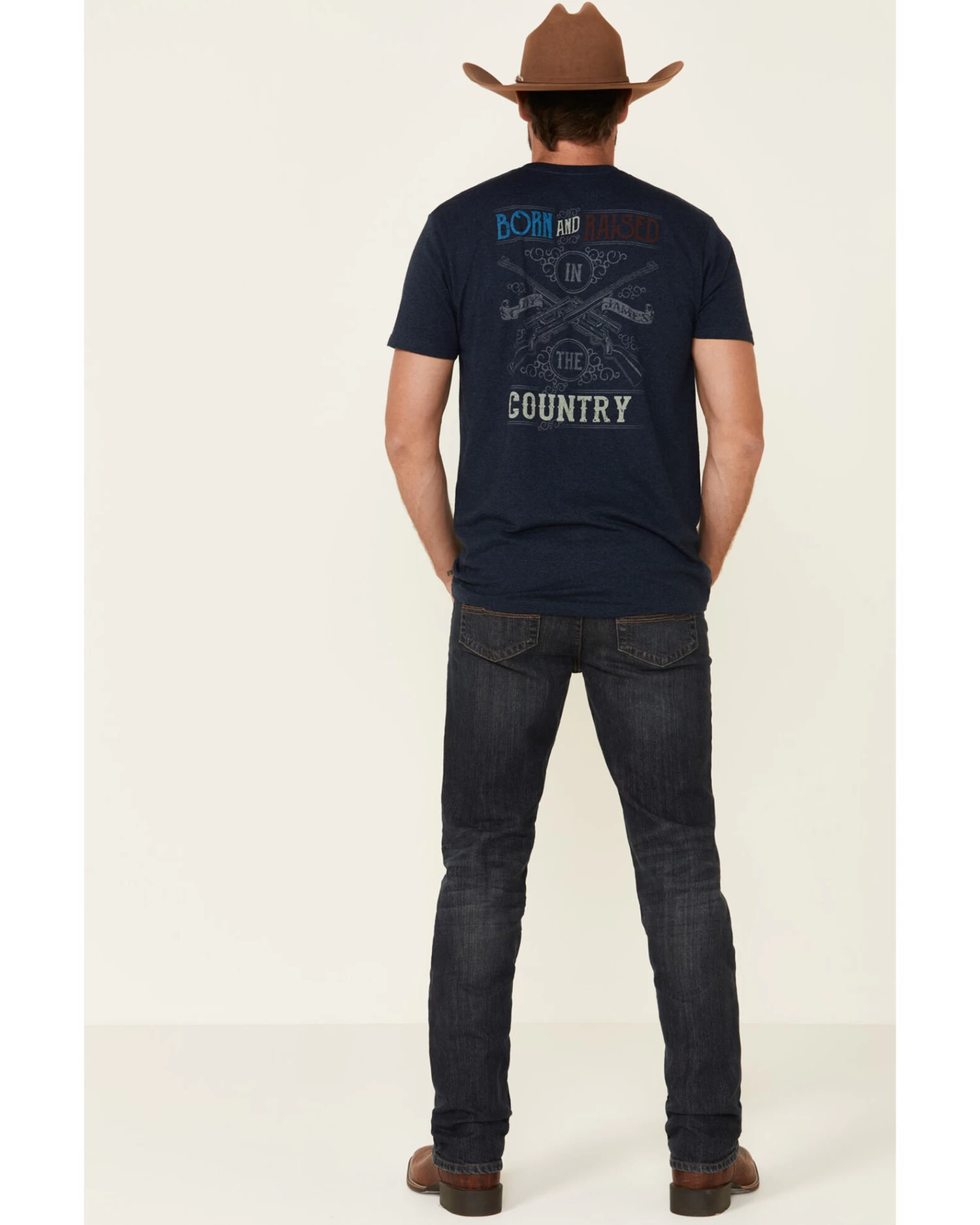 Cody James Men's Barn Sour Dark Wash Stretch Slim Straight Jeans - Image 3