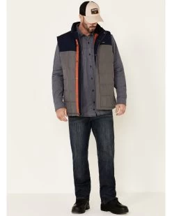 Hawx Men's Gray Colorblock Whistler Insulated Work Vest 