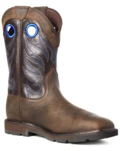 Ariat Men's Dark Brown Groundwork Western Work Boots - Steel Toe
