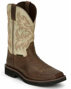 Justin Men's Driller Western Work Boots - Steel Toe