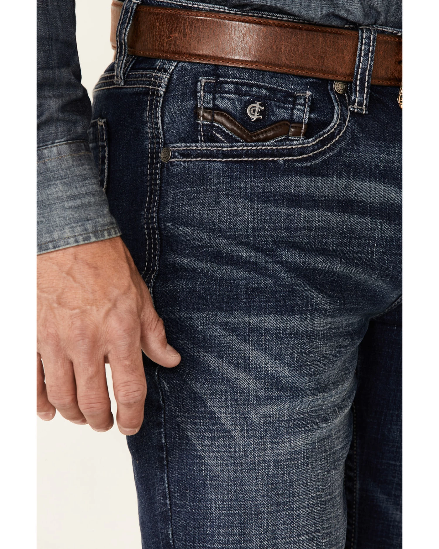 Cody James Core Men's Cayuse Med Stretch Slim Straight Jeans - Image 3