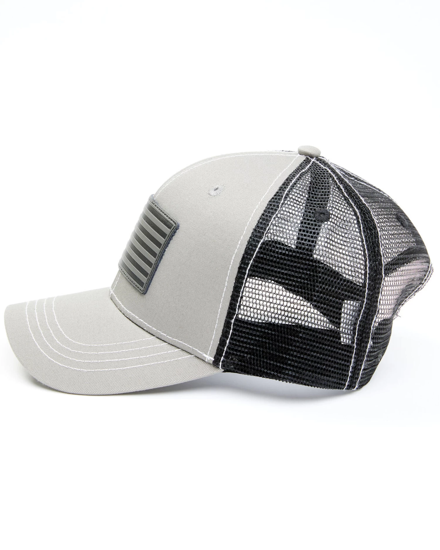 Cody James Men's Gray Flag Patch Mesh Back Ball Cap - Image 2