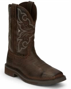 Justin Men's Amarillo Cactus Western Work Boots - Steel Toe