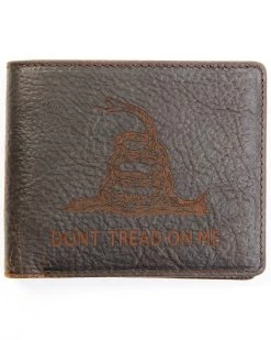 Cody James Men's Brown Don't Tread On Me Bifold Wallet