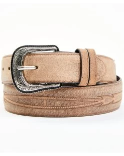 Moonshine Spirit Men's Brown Southwestern Stitched Leather Belt