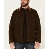 Pendleton Men's Solid Olive Canvas Snap-Down Shirt Jacket
