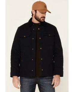 Pendleton Men's Solid Quilted Canvas Snap-Front Shirt Jacket 