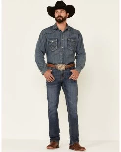 Cody James Men's Dark Wash Courtright Stretch Slim Straight Jeans 