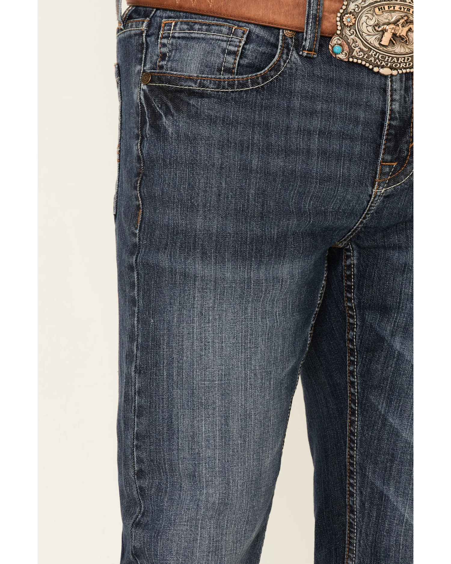 Cody James Men's Dark Wash Courtright Stretch Slim Straight Jeans - Image 2