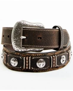 Cody James Men's Hair-On Cross Concho Western Belt