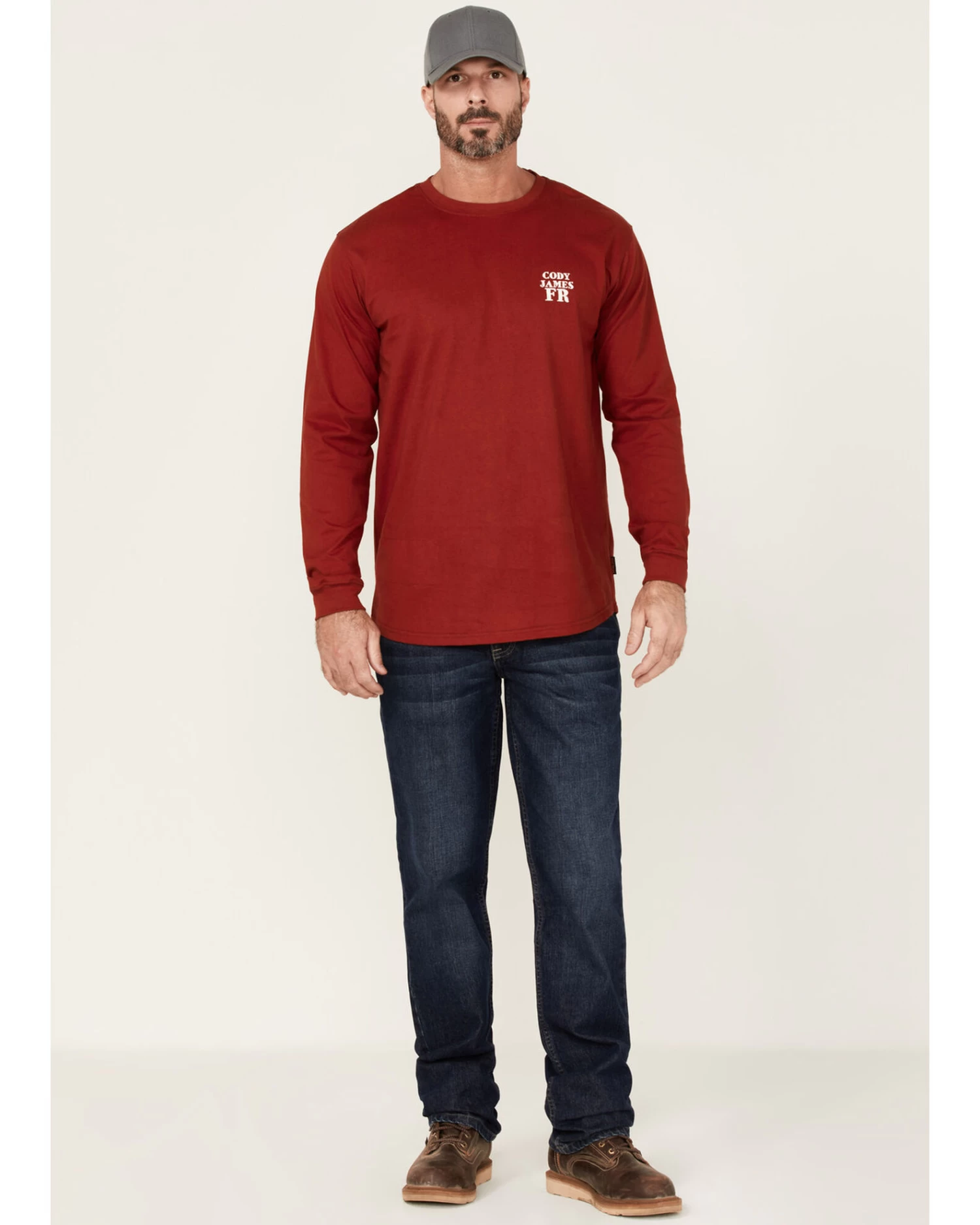 Cody James Men's FR Bossa Nova Graphic Long Sleeve Work T-Shirt - Image 2