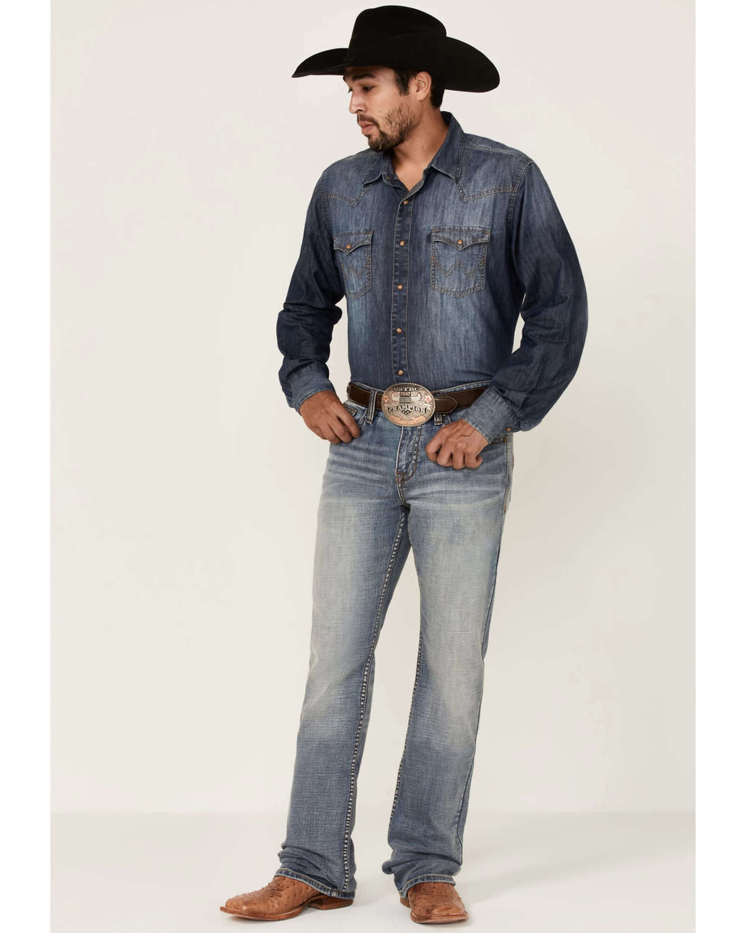 Cody James Core Men's Bear Down Light Wash Stretch Slim Bootcut JeansÂ