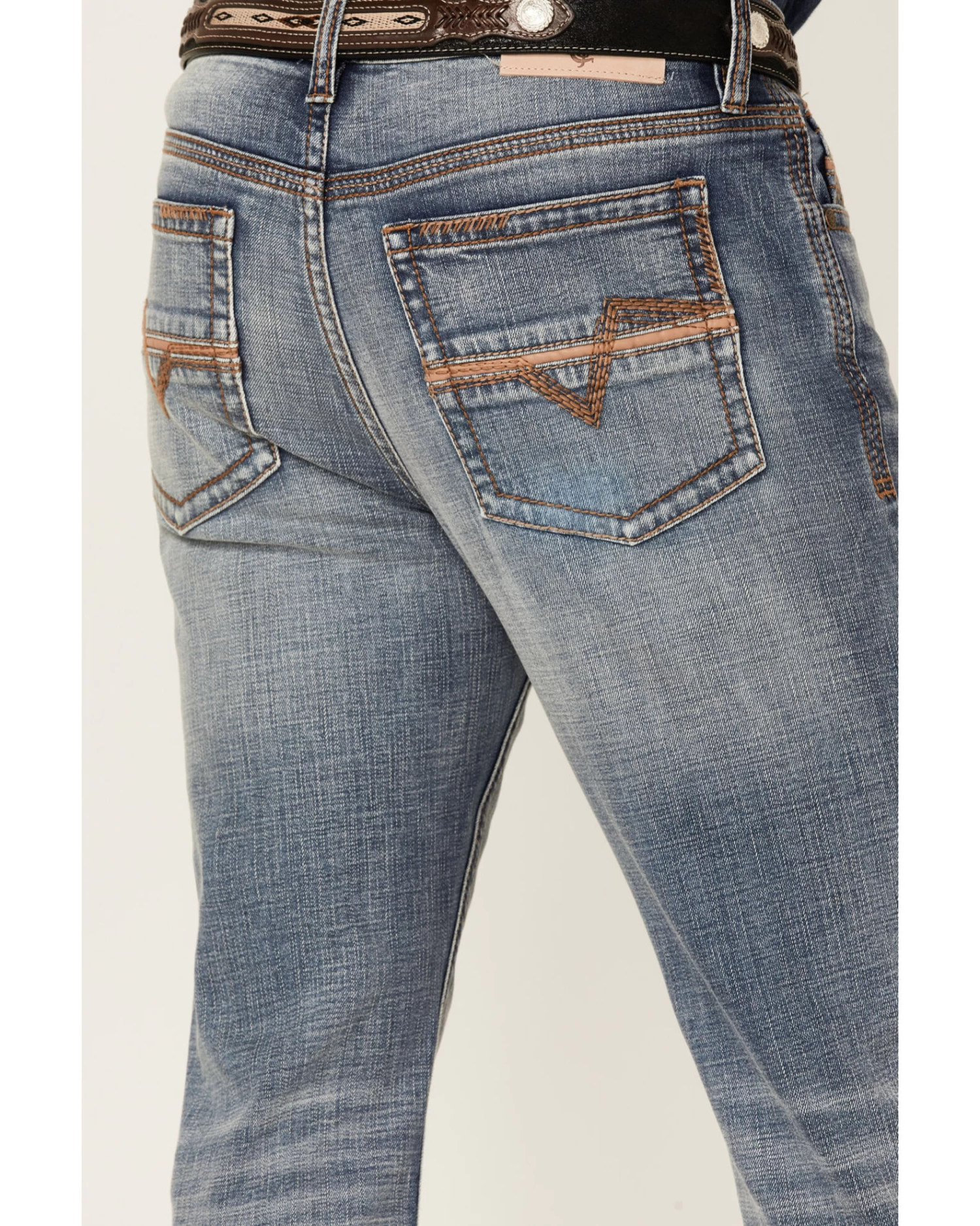 Cody James Core Men's Bear Down Light Wash Stretch Slim Bootcut Jeans - Image 4