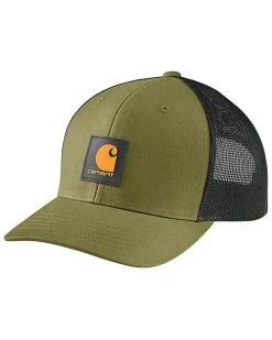 Carhartt Men's Logo Patch Mesh Back Trucker Cap
