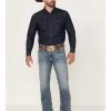 Cinch Men's Ian Medium Stonewash Performance Stretch Slim Bootcut Jeans 