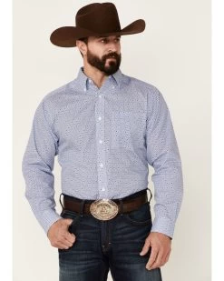 Ariat Men's WF Caysen Medallion Geo Print Long Sleeve Button-Down Western Shirt 