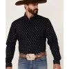 Cinch Men's Modern Fit Geo Print Long Sleeve Button Down Western Shirt 