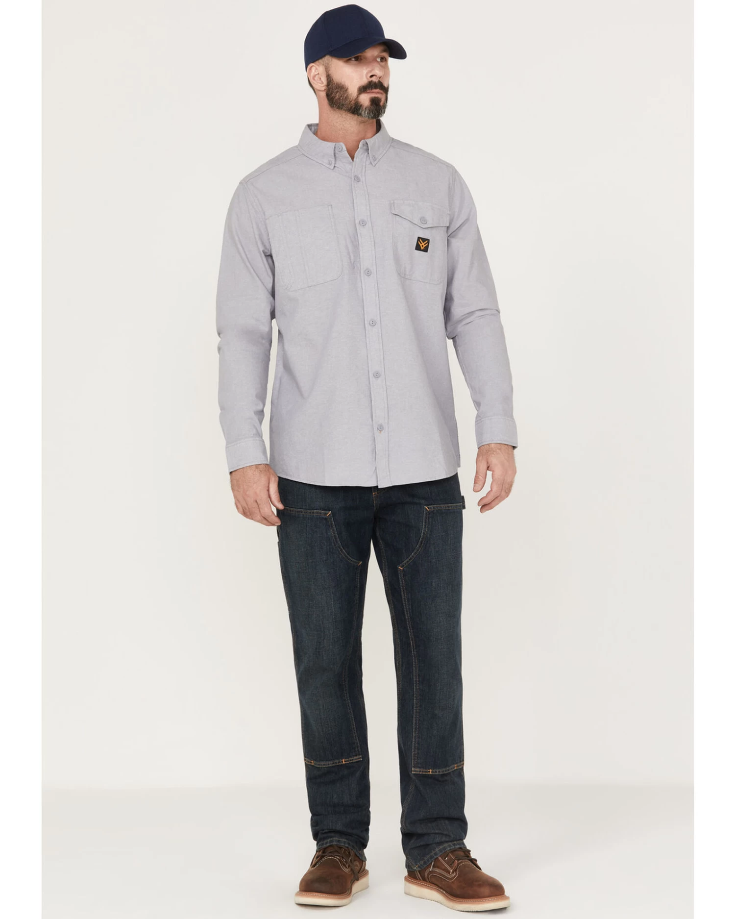 Hawx Men's Chambray Sun Protection Western Shirt - Image 2