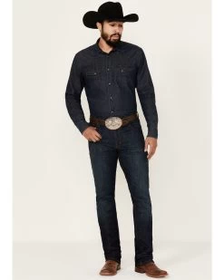 Kimes Ranch Men's Roger Dark Wash Stretch Slim Bootcut Jeans 