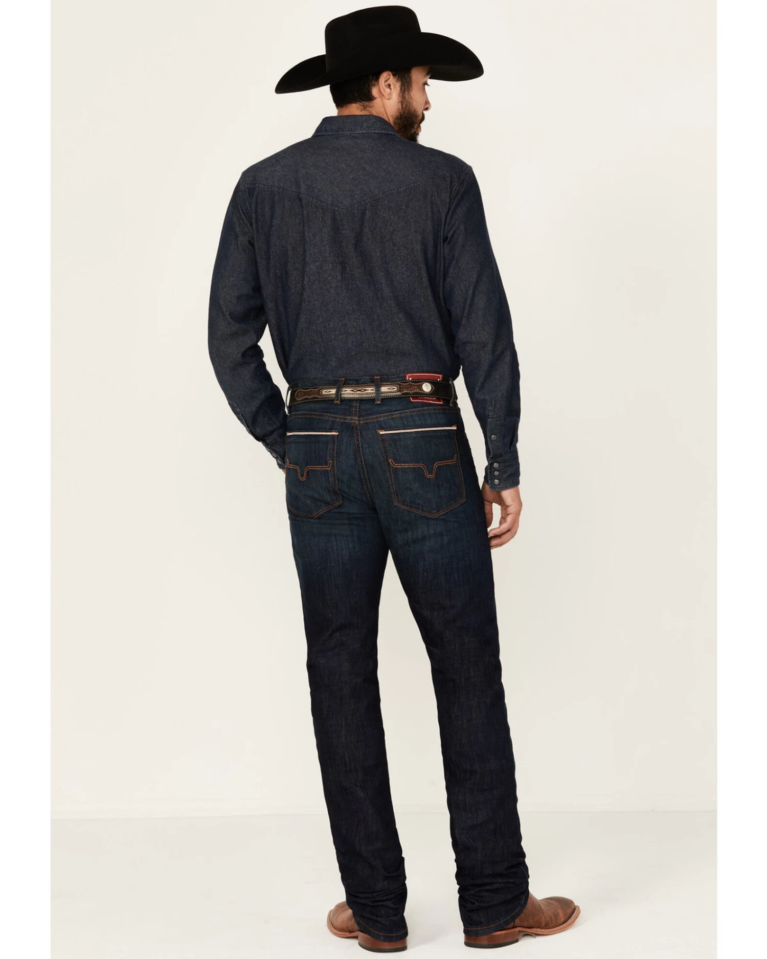 Kimes Ranch Men's Roger Dark Wash Stretch Slim Bootcut Jeans - Image 3