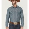Cody James Men's Hotspot Solid Long Sleeve Snap Western Shirt 